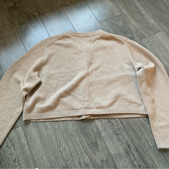 Aritzia Wilfred Sicily Cardigan wool/cotton in Oatmeal - Picture 4 of 4